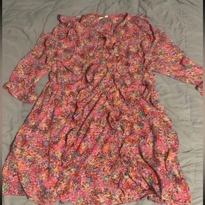 GAP Floral Dress with Ruffled Front